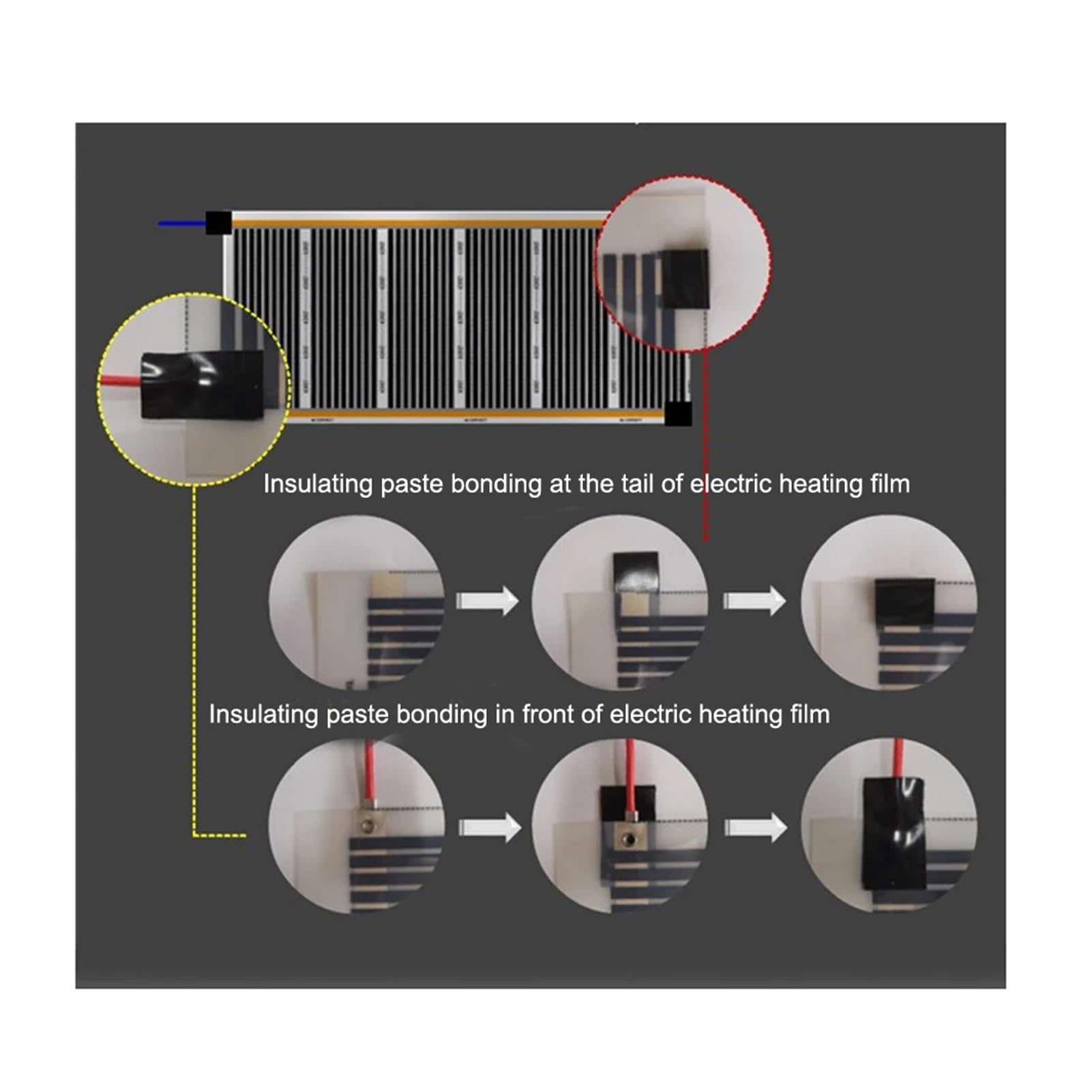 Pellicola riscaldante elettrica Malta isolante impermeabile Accessori for riscaldamento a pavimento Back Daub Paste isolanti sigillate for riscaldamento a pavimento(400cm)