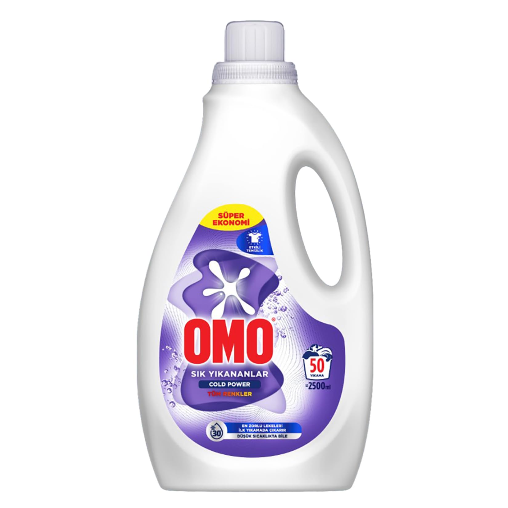 OMO Cold Power Sık Yıkananlar Tüm Renkler İçin Sıvı Çamaşır Deterjanı 2500 ml