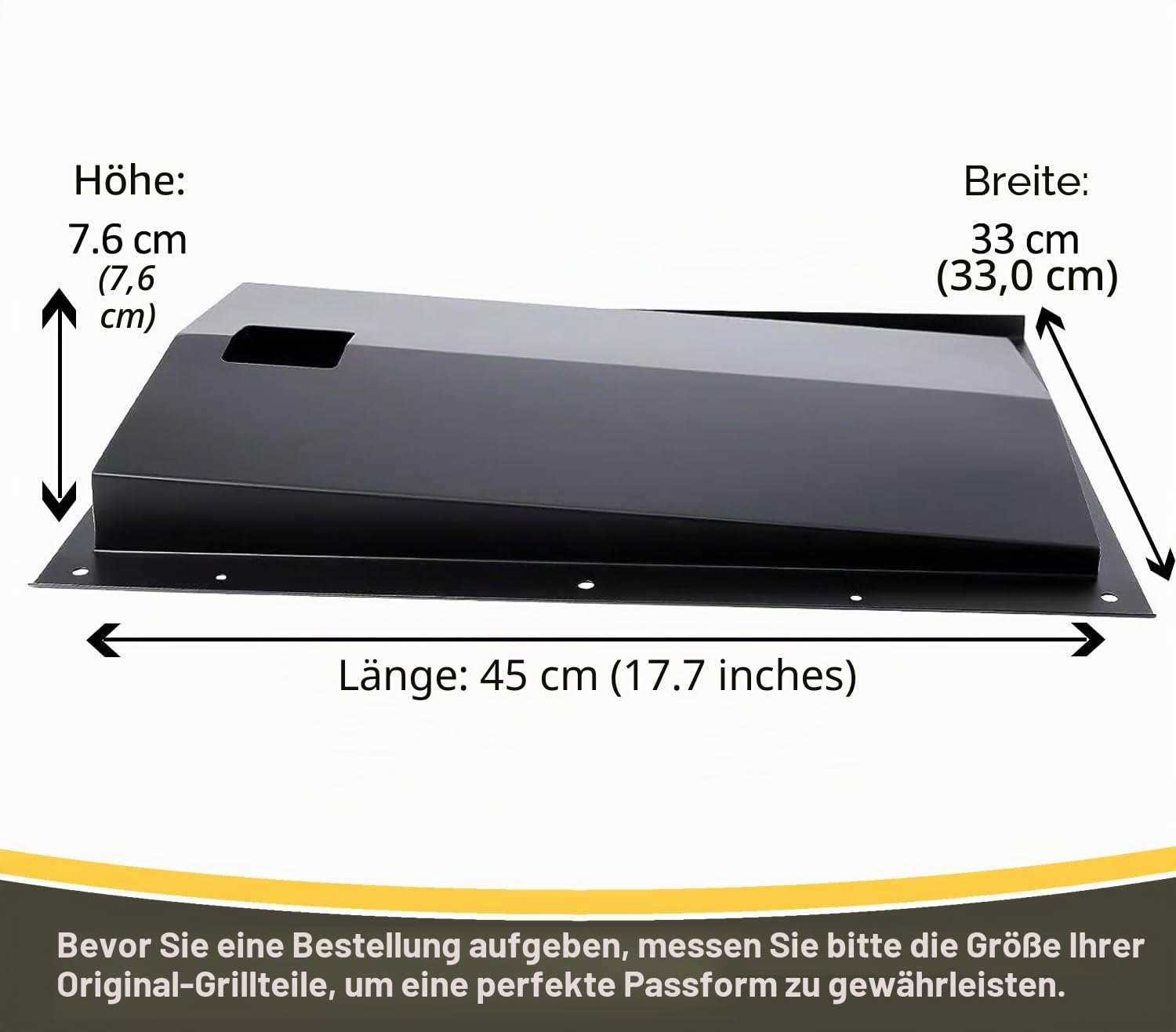 91354 Fettwanne für Weber Spirit 310 und 320 Grills, hergestellt in 2009 und 2012, Tropfschale ersetzt Weber #91354 Spirit-Fettschale, 45 cm L x 33 cm B x 7,6 cm H