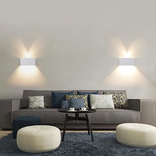 Miniatura 5 de Kawell Lámpara de pared moderna de 24 W, lámpara de pared LED de aluminio con ángulo de haz ajustable para interiores y exteriores, impermeable,