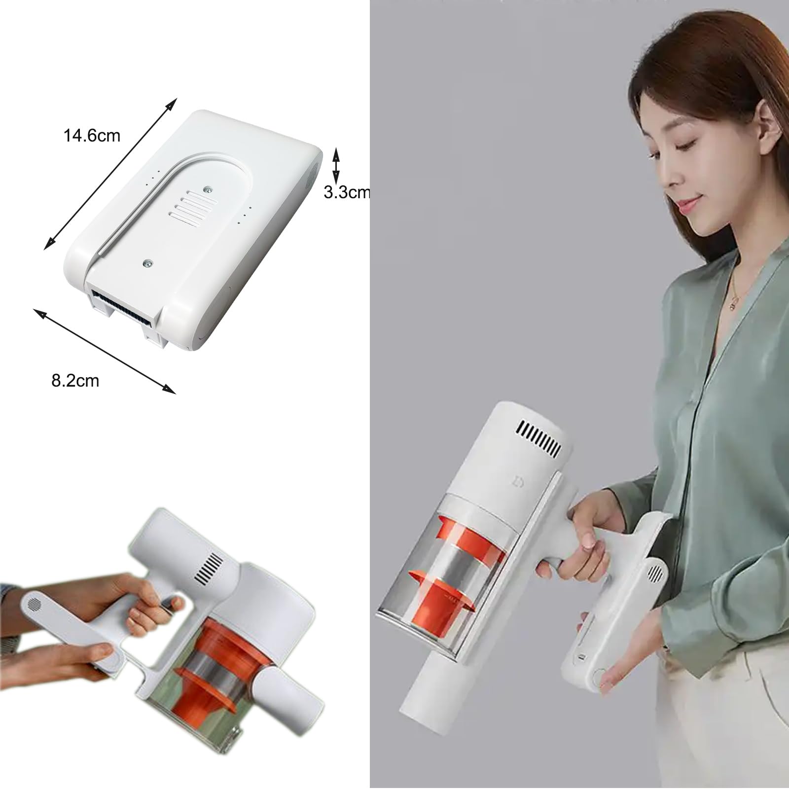 3000mAh Ersatzakku für Xiaomi G9, G9 Plus, G10, G10 Plus Staubsauger, akku für Dreame T10, T20, T20 Pro, R10, R10 Pro, V12S, V16S Staubsauger. (25.2V/75.6Wh)