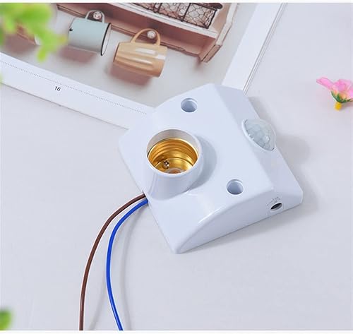 Miniatura 4 de LORIER 2PcsLot E 27 Socket PIR Infrared Motion Sensor Light Lamp Holder Lamp Base Sensor Blub Holder Socket Switch E27 Lamp Holder