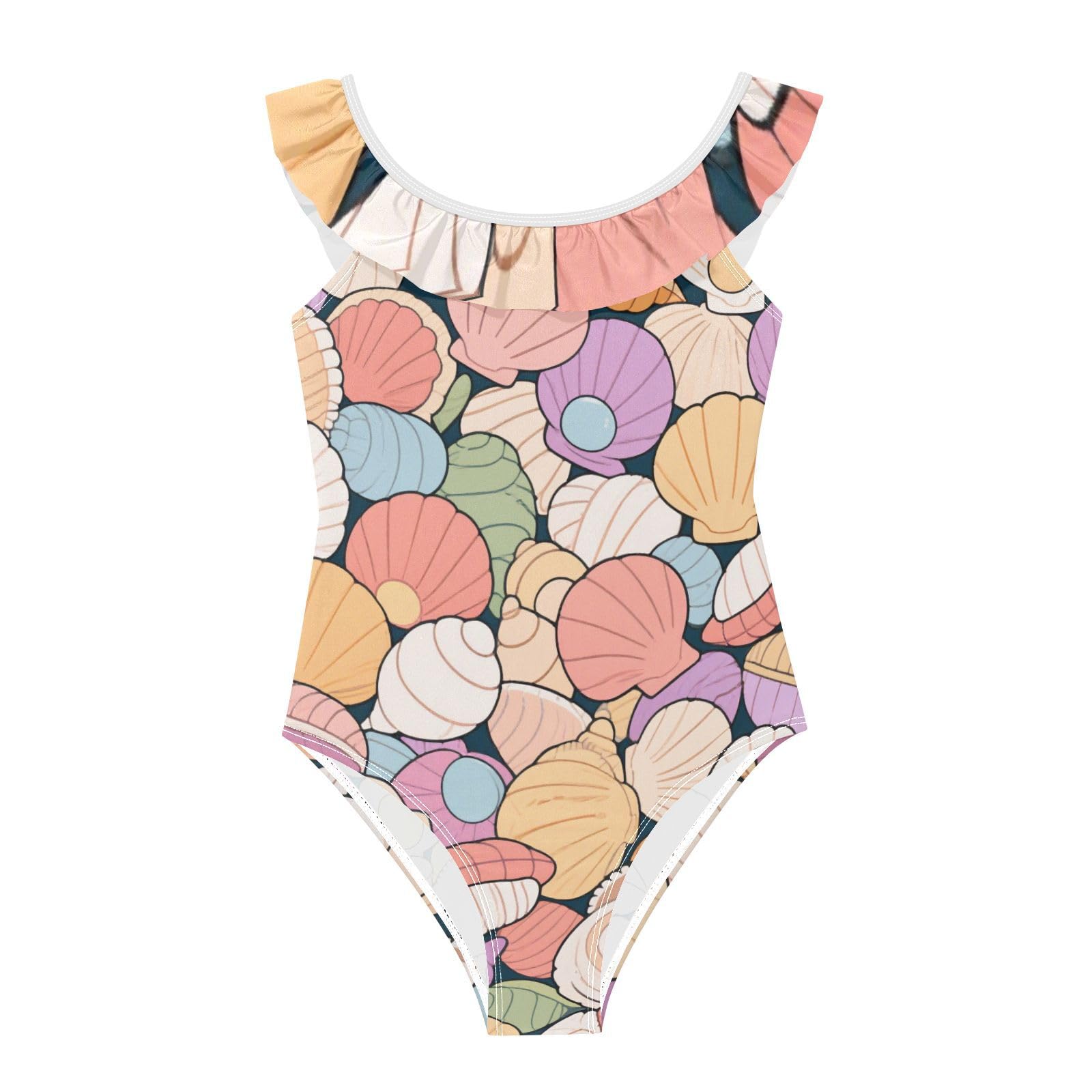 Traje de baño para niñas SyXIOP bañador infantil de dibujos animados de 3 a 6 años 7