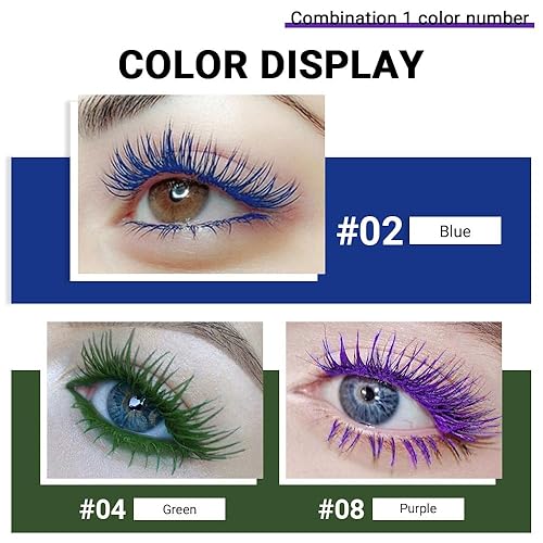 Miniatura 2 de Juego de 3 rímel de ojos de gato de colores, pestañas de volumen y longitud para mujer, pestañas de volumen y longitud para mujer, máscara de ojos