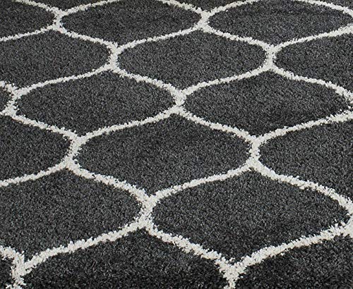 Image of Shaggy Carpet for Living Room Bedroom 2X6 FEET Fluffy Plush Area Rug, Thick Fur Floor Carpet Modern Cozy Rug for Home Decor, Kids Room Bedside Hall, Durable Comfortable Shaggy Rug (D-greyIvory)