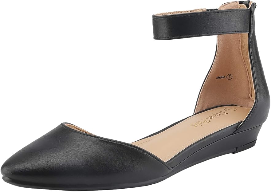 DREAM PAIRS Amiga Women's Low Wedge Flats Shoes