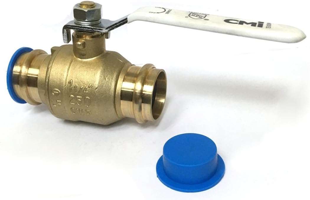 Full Port Brass Press Ball Valve 250 Working PSI with SS Ball (3")