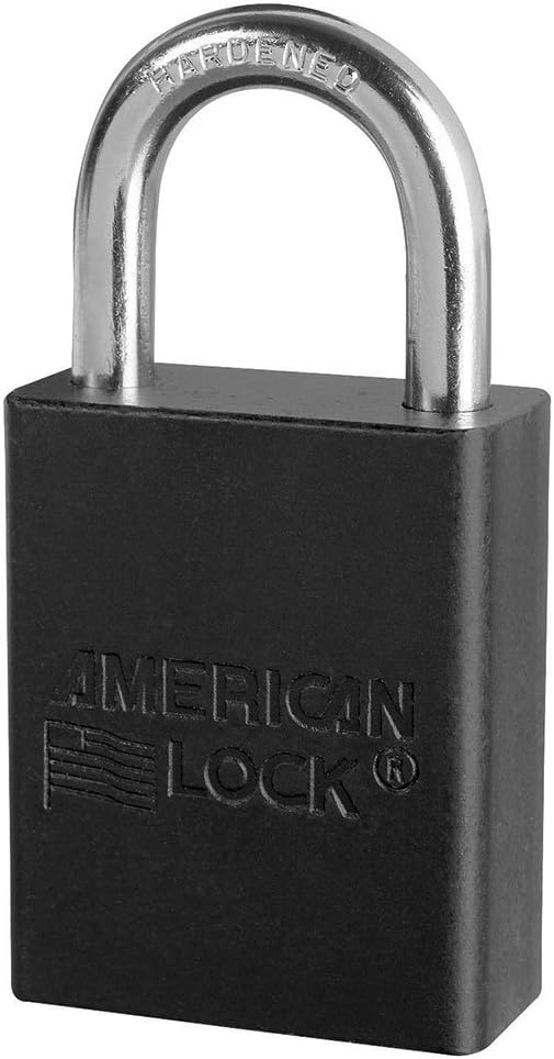 6 Pack of American Lock Padlock with 1 1/2" Solid Aluminum Body 1" Shackle