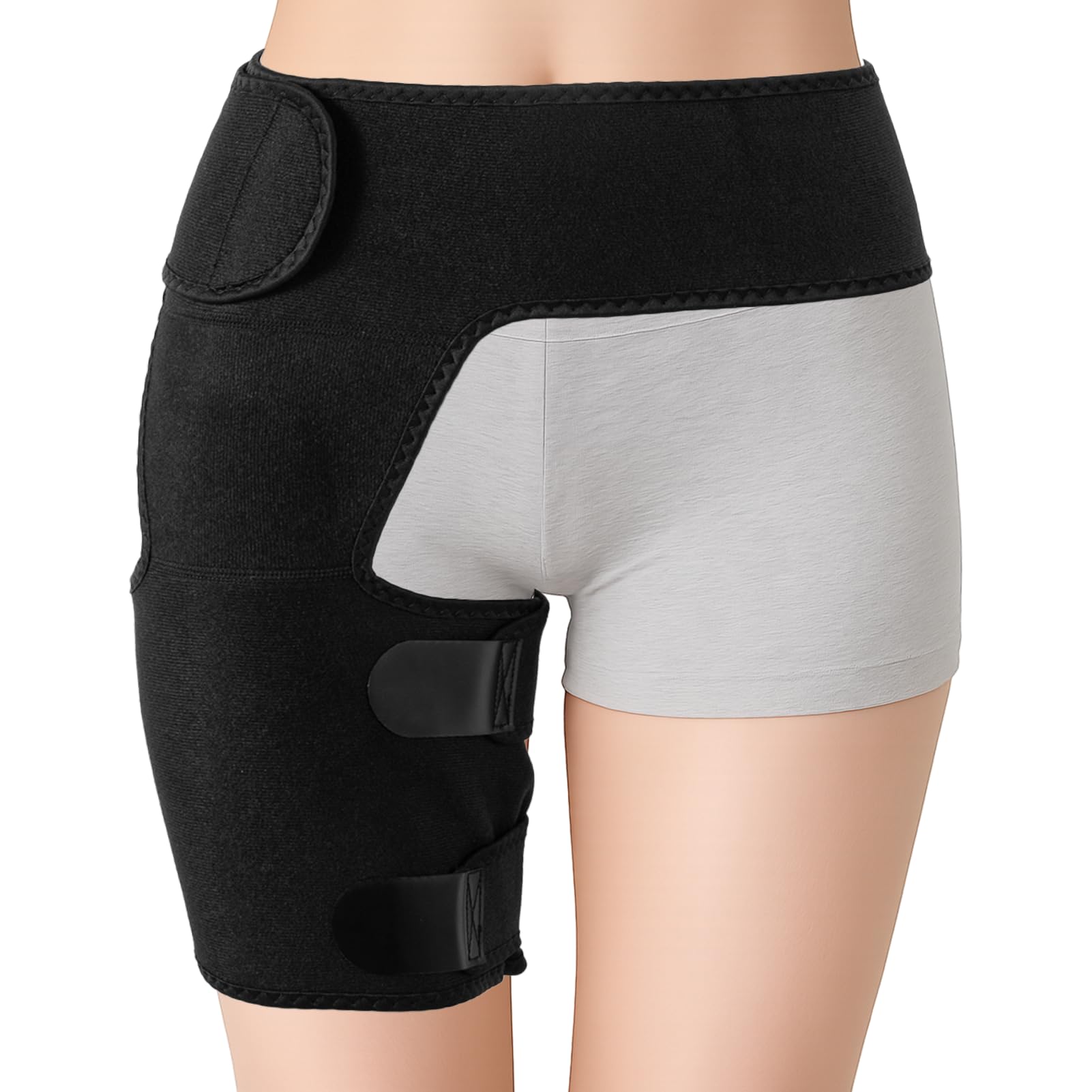 Verstellbare Hüftbandage zur Stützung und Linderung von Hüftschmerzen | Oberschenkel Kompressionsbandage, Hüftorthese für Arthritis, Bursitis, Piriformis und Ischias Schmerzen