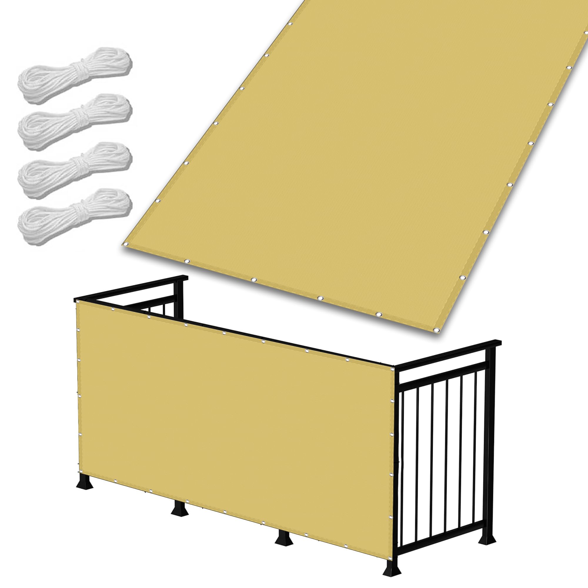 Bache pour pergola imperméable 140x350 cm bloquant 98% UV avec cordes et oeillets