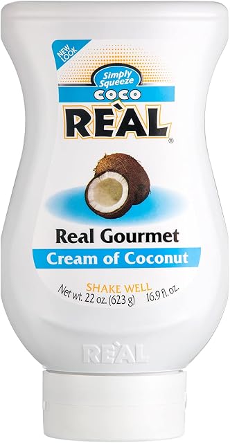 RE'AL Syrups Cream of Coconut Syrup, Great for Cocktails, Cooking, Baking and Desserts, 500ml