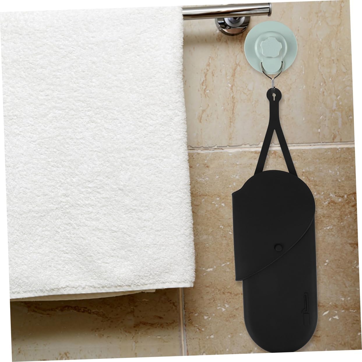 2pcs Hair Straightener and Curler Storage Bag Hotel Travel Organizer Heat Insulation Pad