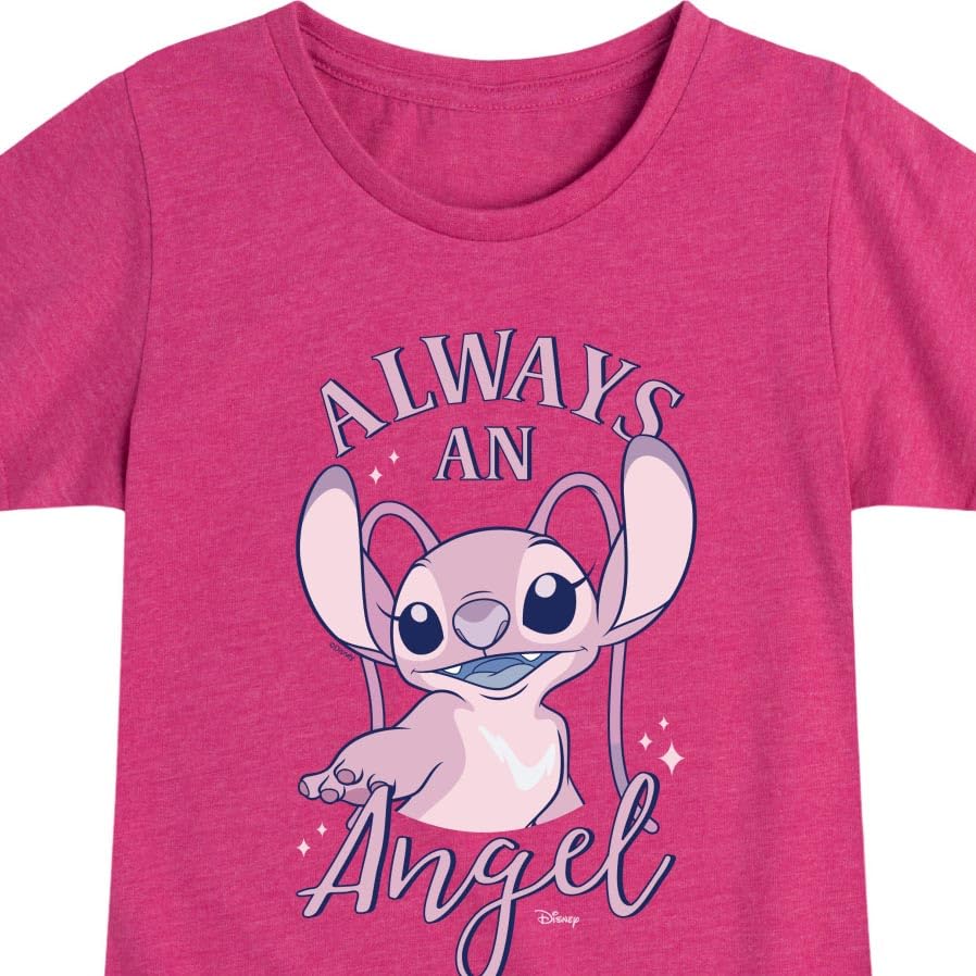 Disney - Lilo & Stitch - Always an Angel - Toddler & Youth Girls Short Sleeve Graphic T-Shirt3