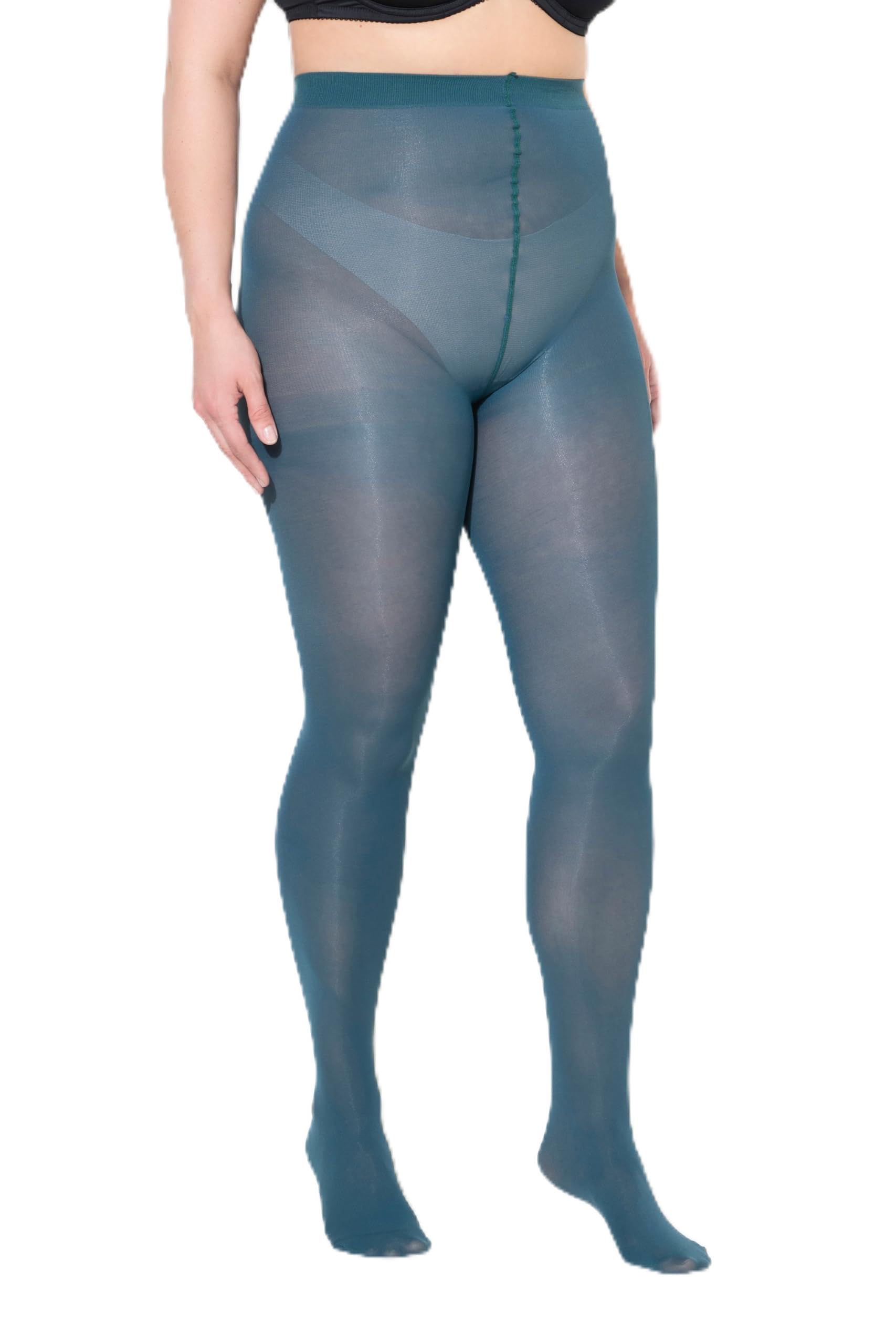 Ulla Popken Women's Essential Mikrofaser-strumpfhose, 60 Den Tights, Dark Petrol, 60-62