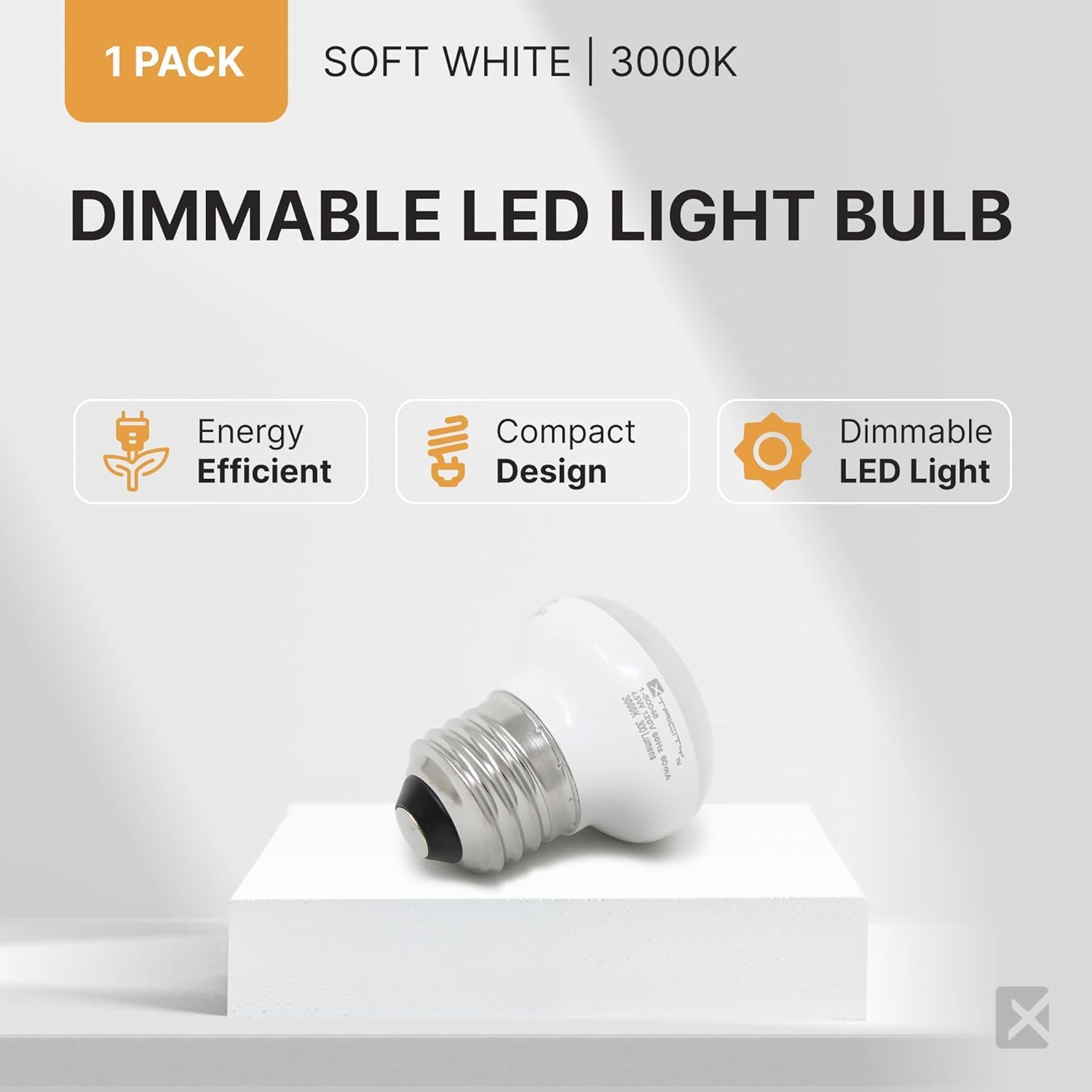 Xtricity R14 Dimmable LED Light Bulbs, E26 Base, 4.5W (40 Watt Equivalent), 3000k Soft White, 300 Lumens – Curio Cabinet Lighting, China Cabinet Lights - Mini Light Bulbs, RoHS Compliant (1 Pack)