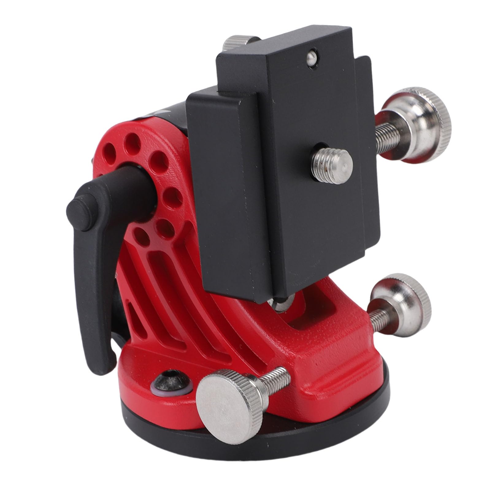 Fafeicy Base de Ajuste de Latitud, Alineación de Polaridad Precisa de 0 a 90 Grados con Burbuja de Nivelación, para Telescopio Astronómico Skywatcher y Equipo de astrofotografía. (Negro Rojo)