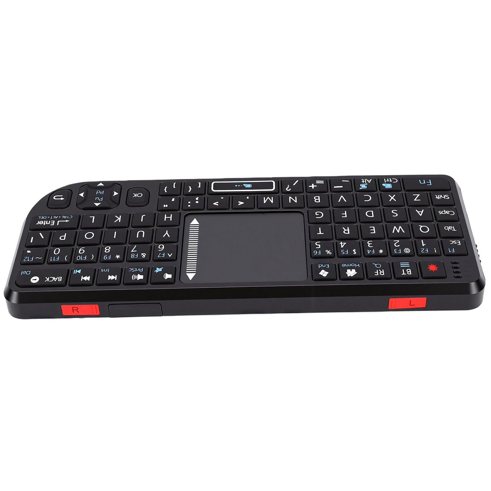 Tastiera da Viaggio con Touchpad, Doppia Modalità Ricaricabile 2.4GHz Bluetooth, per Ufficio e Casa