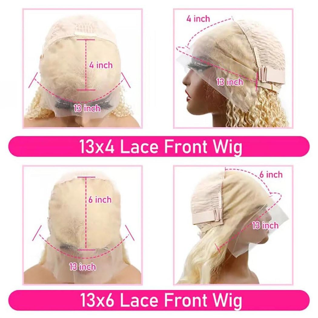 Womens Blonde Straight Lace Front Human Hair Wig 200 Density HD Transparent Lace 13x4 13x6 Pre Plucked wigs