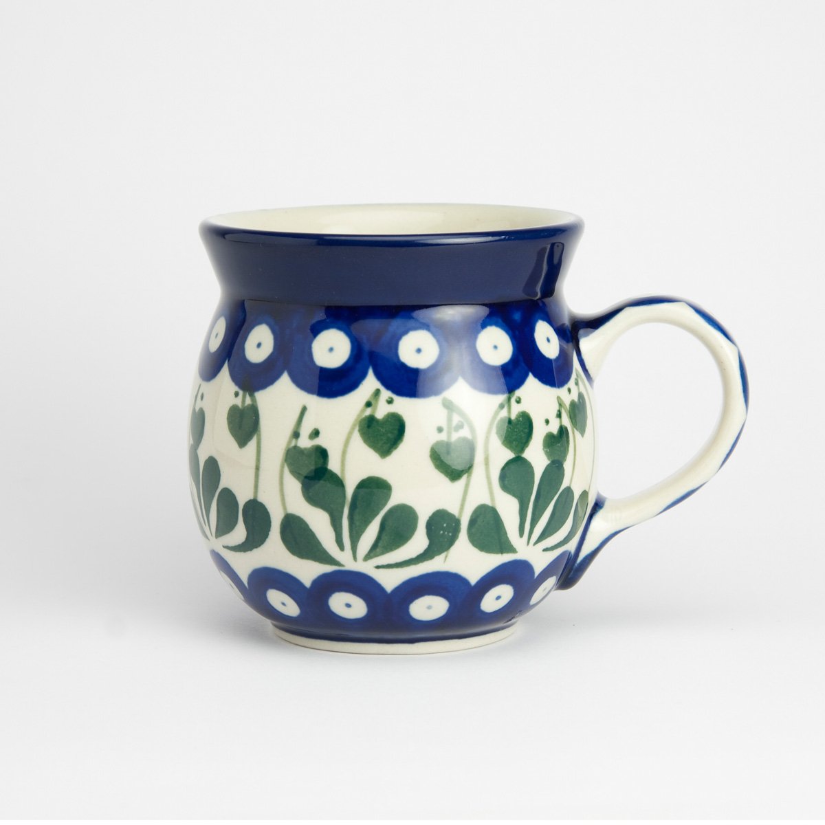 Polish Pottery 210ml Lady Mug - Love Leaf