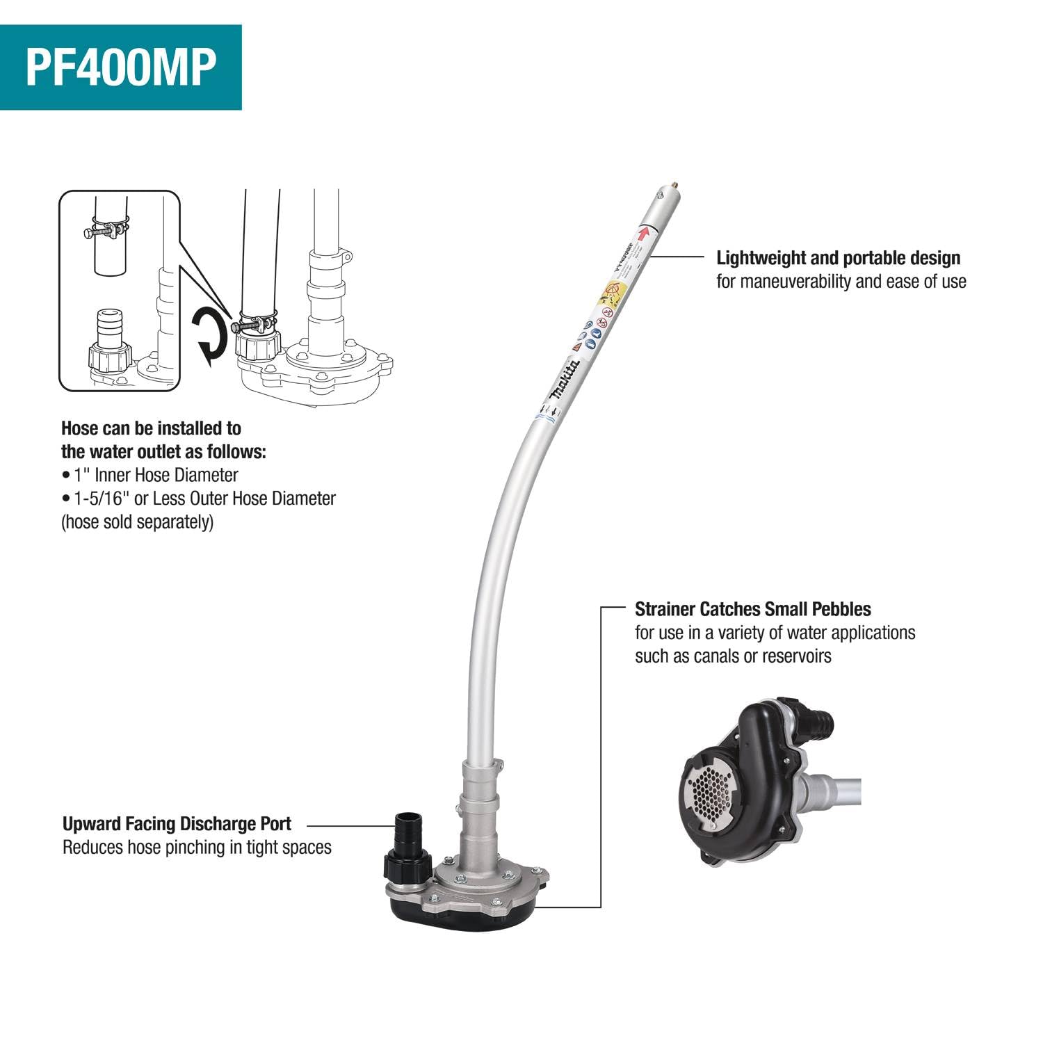 Amazon.com : Makita PF400MP Water Pump Couple Shaft Attachment 