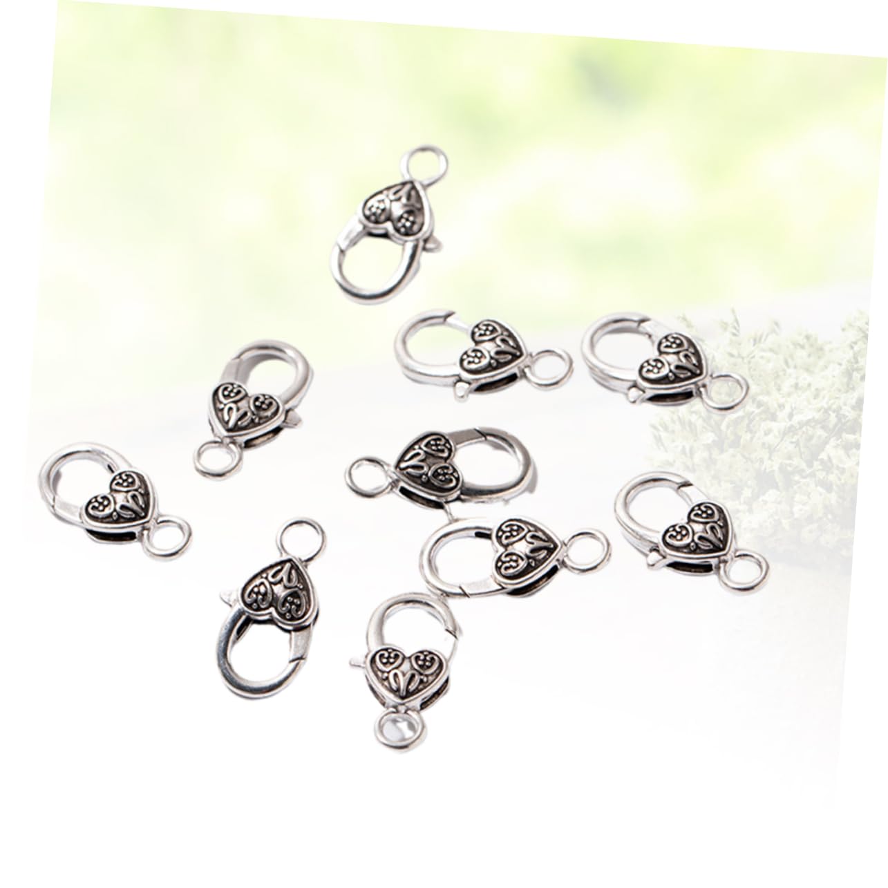 Operitacx Juego De 3 Cierres De Moda Para Collar Y Pulsera Con Forma De Corazón Cierre De Langosta Para Joyería (40 Unidades)