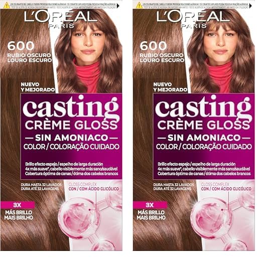 L'Oreal Paris Casting Creme Gloss Tinte para Cabello, Rubio oscuro, 1 Unidad (Paquete de 2)