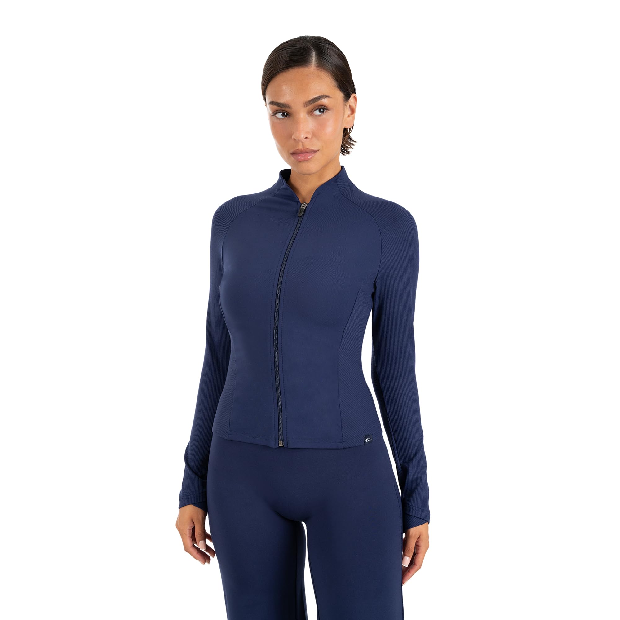 SMILODOX Trainigsjacke Damen Solvea, Sportsjacke Shaped Fit mit Reißverschluss & Stehkragen, Laufjacke, elastisches Performance Material, geeignet für Fitness, Gym, Yoga & Freizeit