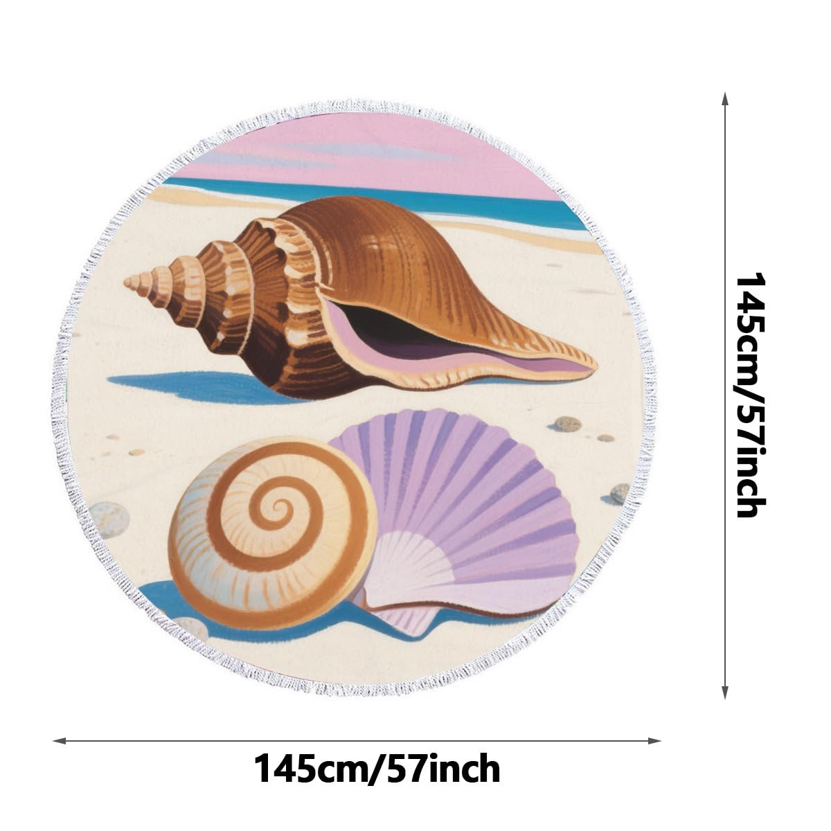 1/2PACK 145 cm Microfibra Asciutto a Secco a Secco rapido, Conchiglie a Sabbia Senza Sabbia, Asciugamano Assorbente per Spiaggia, Viaggi, Campeggio, Palestra