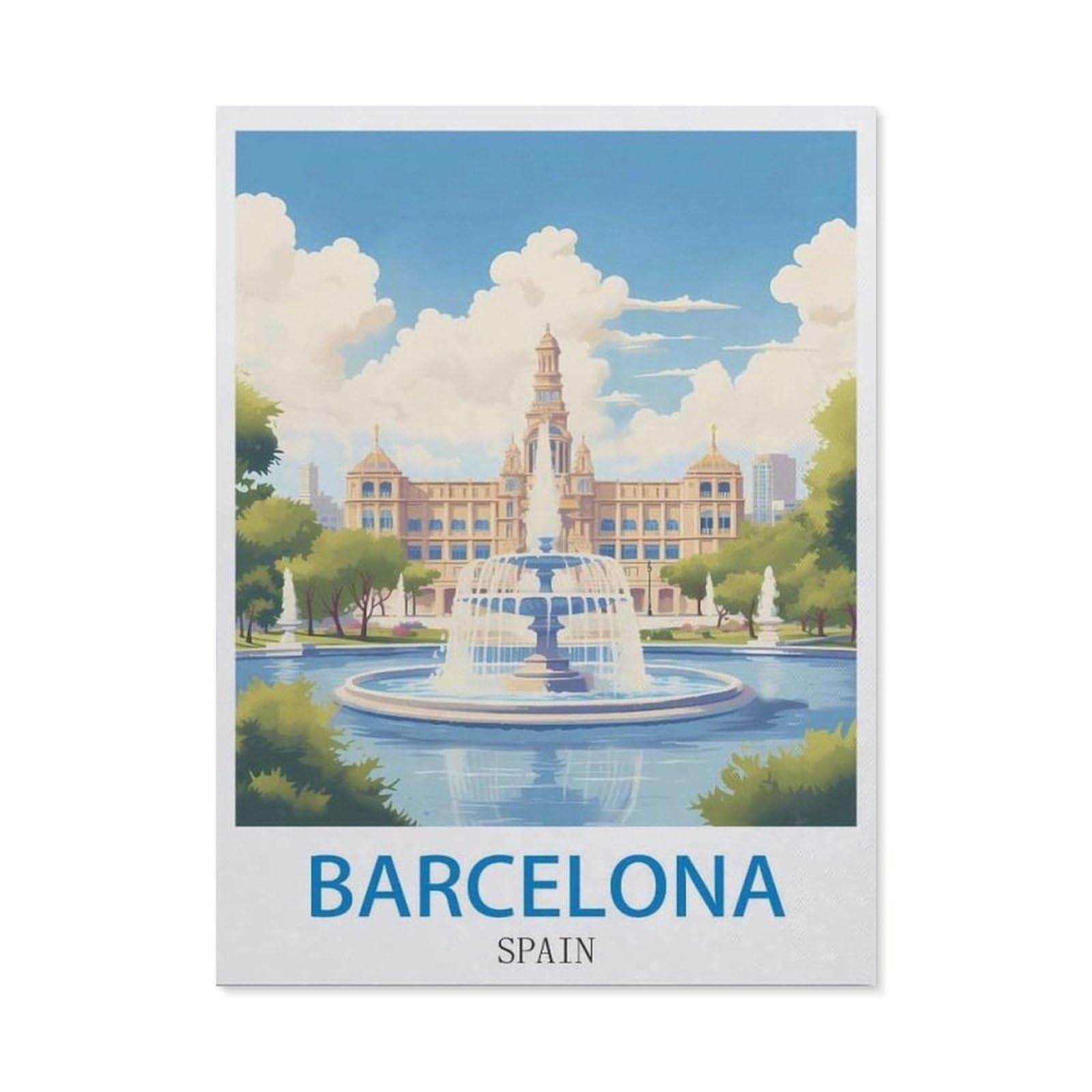 BEAYODKP DIY Diamond Art Kits，Barcelona Spain（30x40cm）