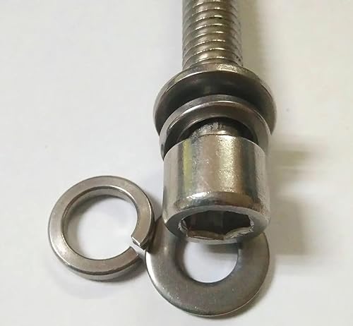Miniatura 5 de IEUYO Kit de arandela de bloqueo dividido de acero inoxidable 304, arandela de bloqueo de resorte SAE 14 pulgadas 516 pulgadas 38 pulgadas 716