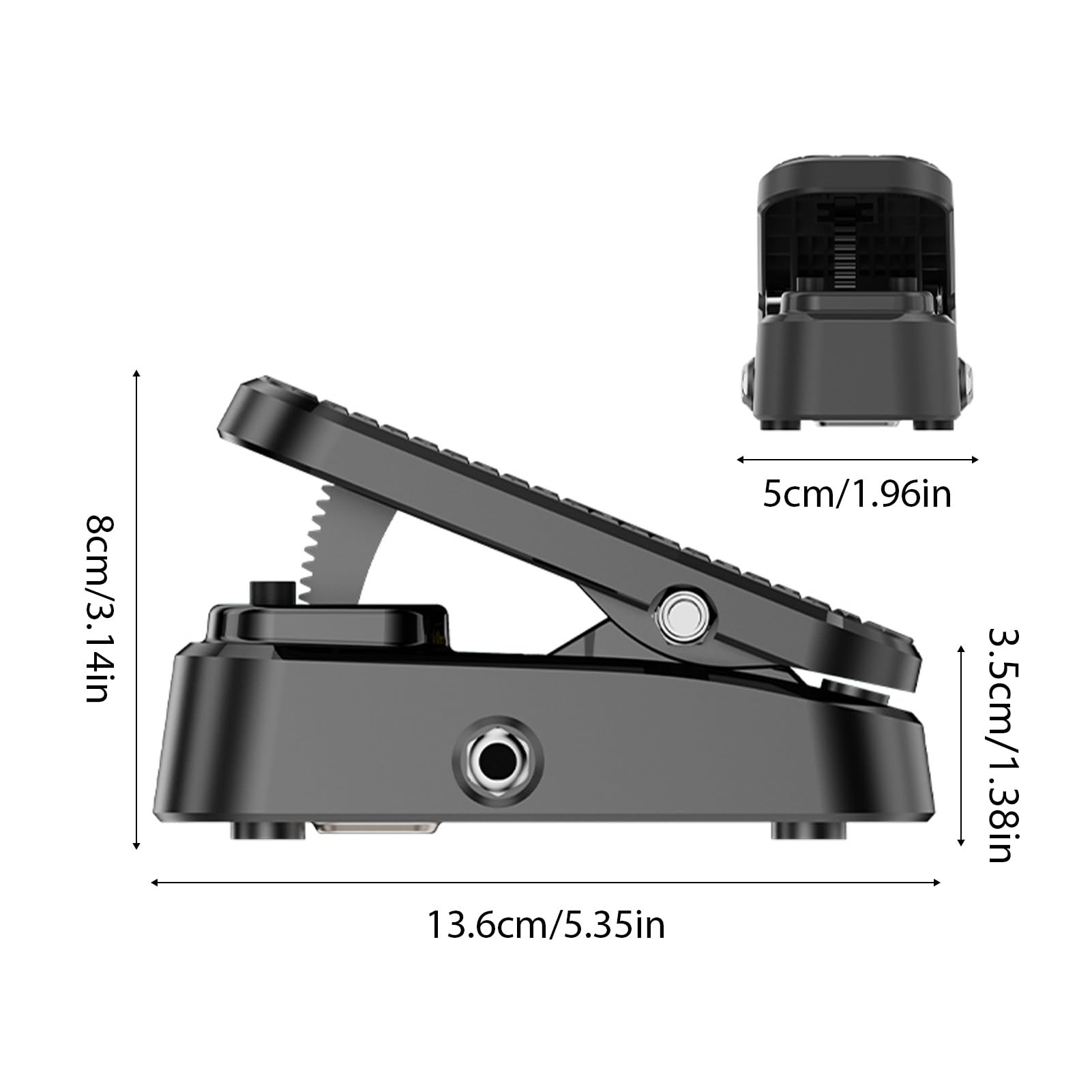 Volume Expression Gitarrenpedal Silent Buffer Metallgehäuse für Gitarre Bass Musiker ABS Schwarz 1 Stk