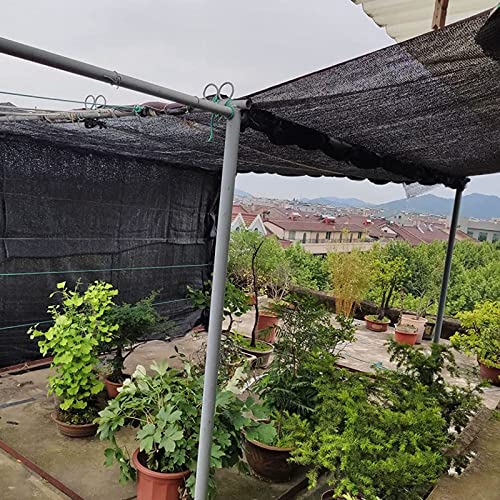 Filet d'ombrage 6x6m noir pour bâche de serre et pergola extérieure