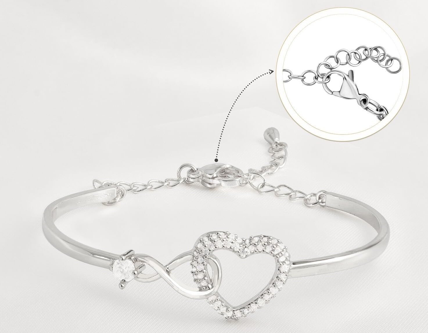 To My Daughter Heart Infinity Bracelet – Meaningful Jewelry Gift with Love Message Card – Perfect Birthday, Graduation, Christmas, Valentine’s Day or Special Occasion Present from Mom or Dad - Image 7