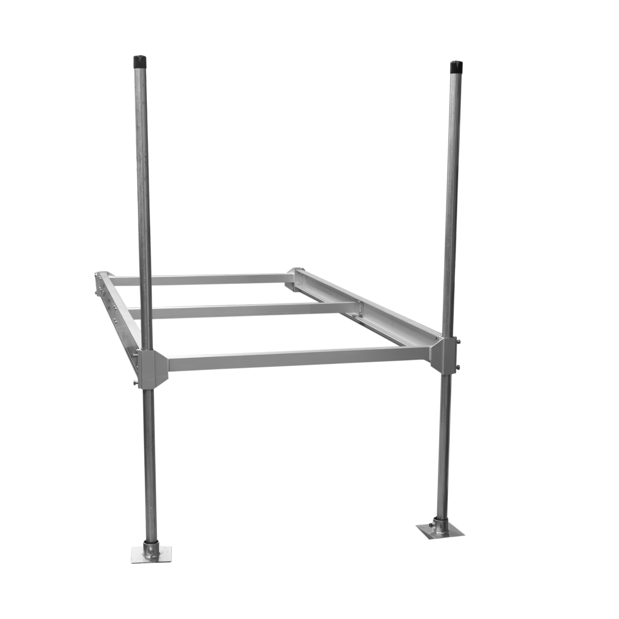 Extreme Max 3006.8864 Modular DIY Aluminum Dock Lightweight Frame with Galvanized Posts Create Your Own Configuration - 8' x 4'