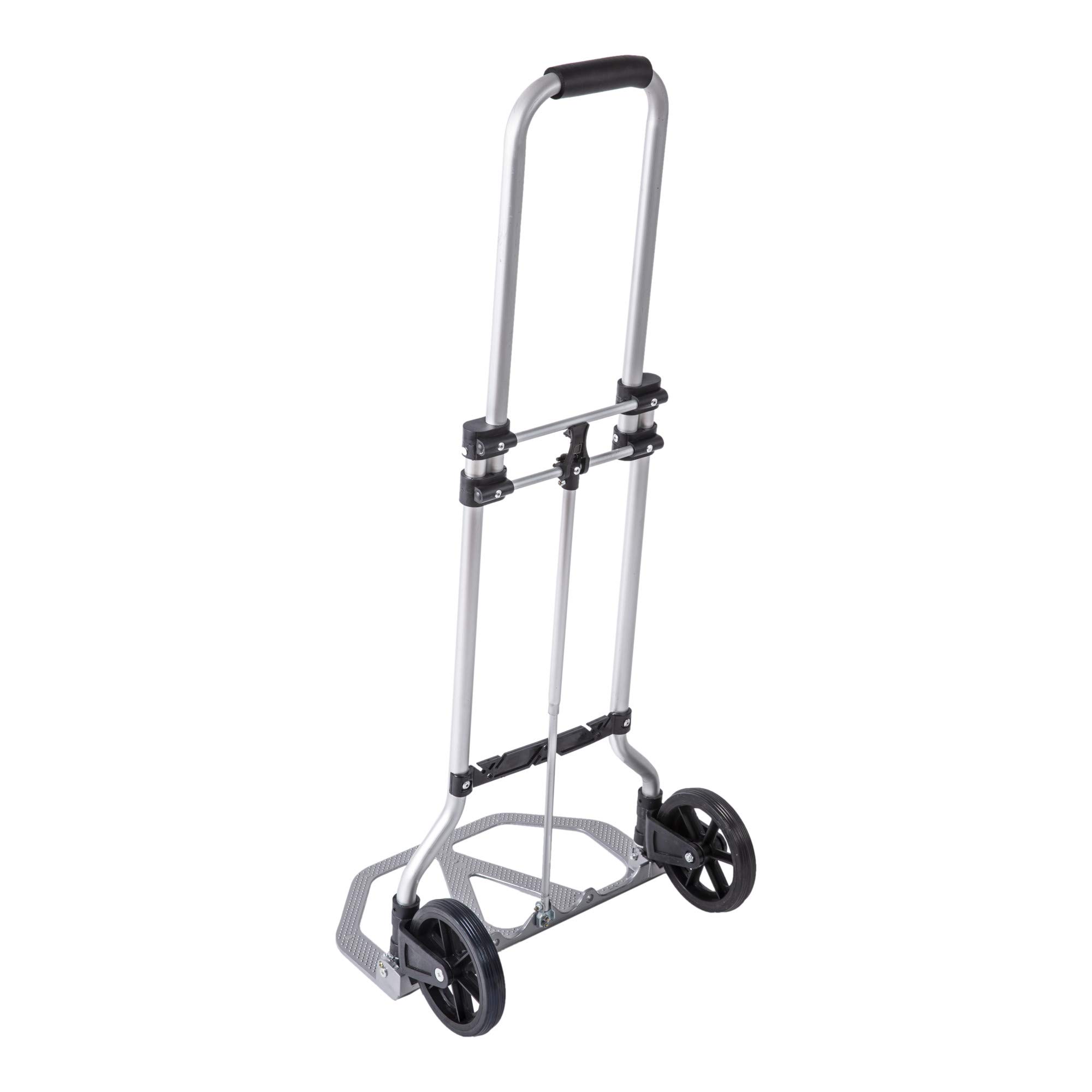 STIER Sackkarre Basic, klappbares Modell, Tragfähigkeit bis 45 kg, aus Aluminium, ideal für Transportaufgaben, mit Vollgummi-Bereifung, leicht und handlich
