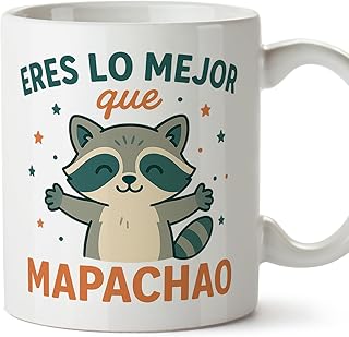 MUGFFINS taza graciosa Eres lo mejor que mapachao en Español para enamorados y aniversario | tazas originales para regalar...