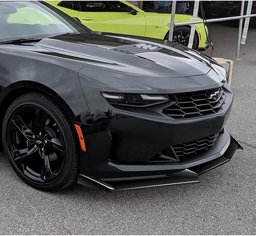 Miniatura 6 de Q1-TECH, borde de parachoques delantero compatible con Chevy Camaro LTLSRSSS, alerón de parachoques delantero, divisor de cuerpo de mentón de aire,