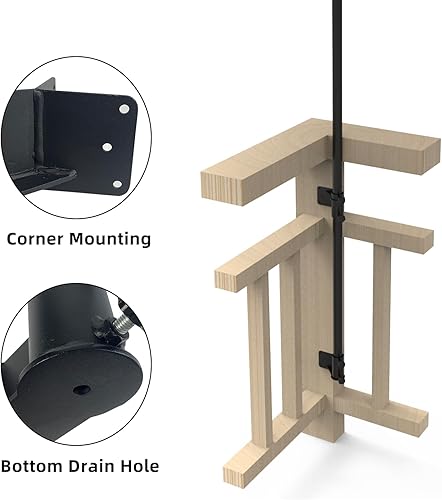 Miniatura 4 de Soporte de esquina para sombrilla de patio, soporte lateral para sombrilla de patio, balcón, patio, base de sombrilla, soporte de abrazadera para