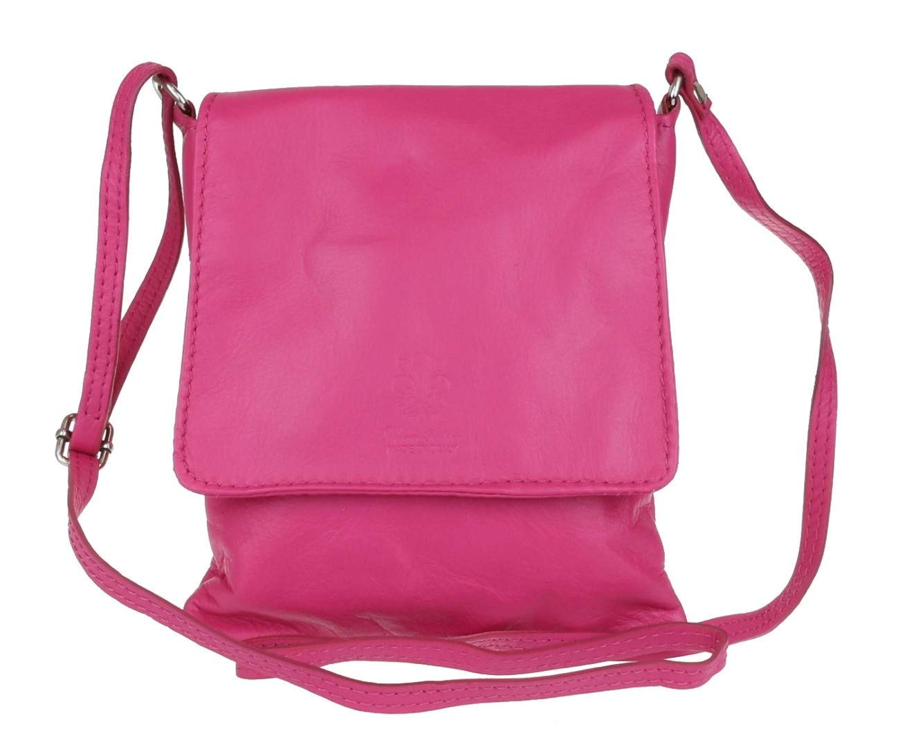 Girly Handbags Bolso bandolera de piel italiana para mujer, bandolera pequeña de piel suave