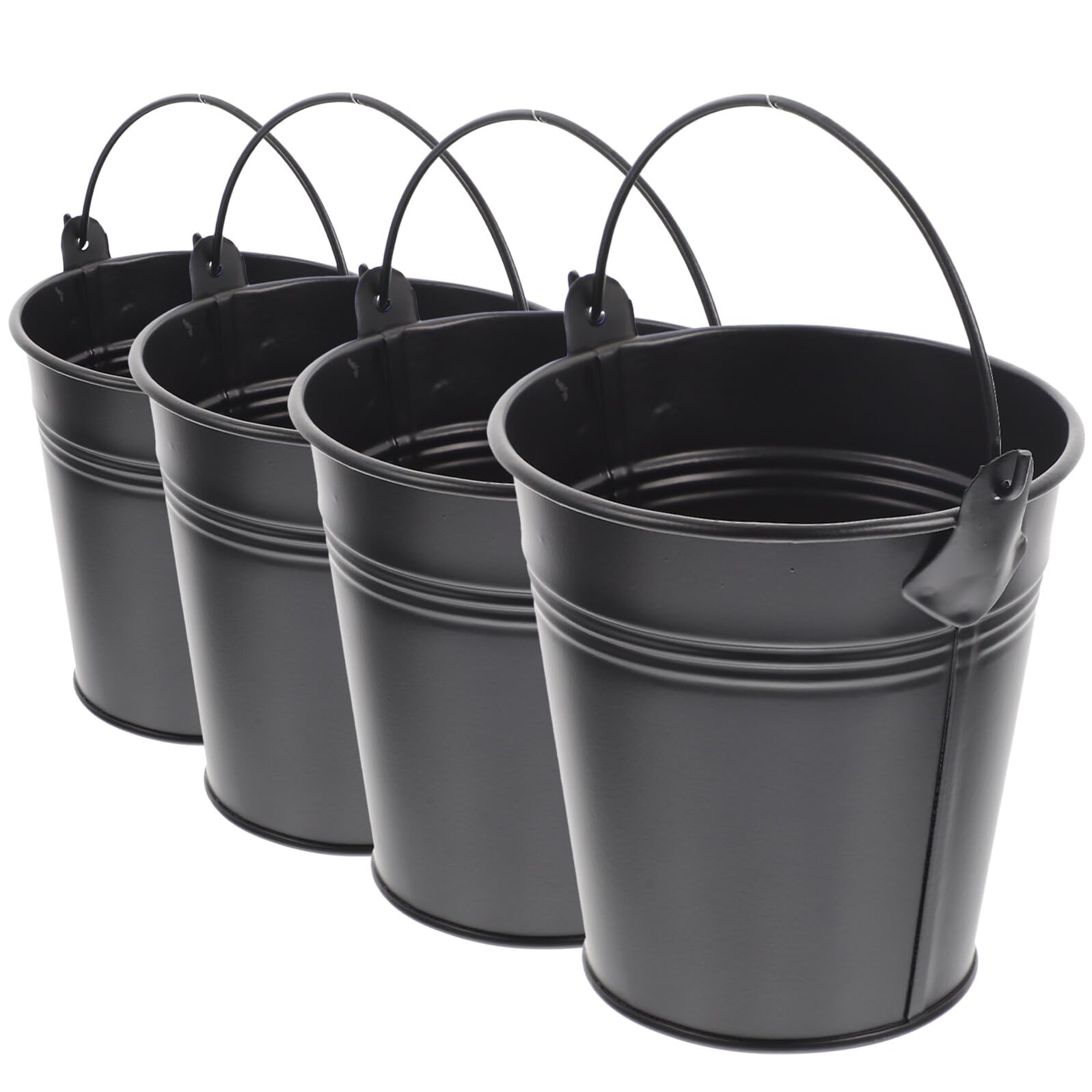 Seaux fer colorés pots fleurs miniatures déco intérieure jardin balcon 5pcs
