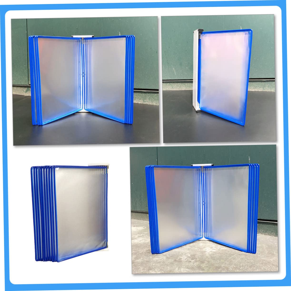 Wandmontierter Aktenhalter mit 10 Seiten Pvc Metall für Dokumente