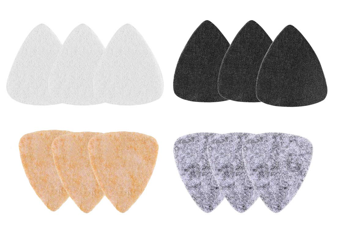 Lot De 12 Médiators Guitare - 3 Épaisseurs Différentes (Fin, Moyen, Lourd) Avec Boîte De Rangement