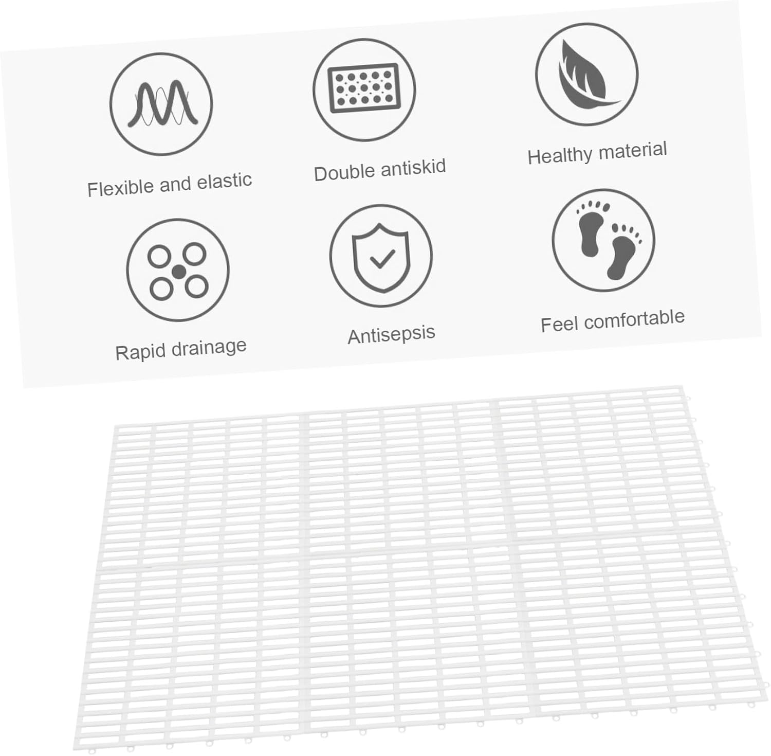 DIY Ground Mat Bathroom Supply Non-Slip Hollow Mats Bathroom Bath Pads TPE Material Quick-Drying