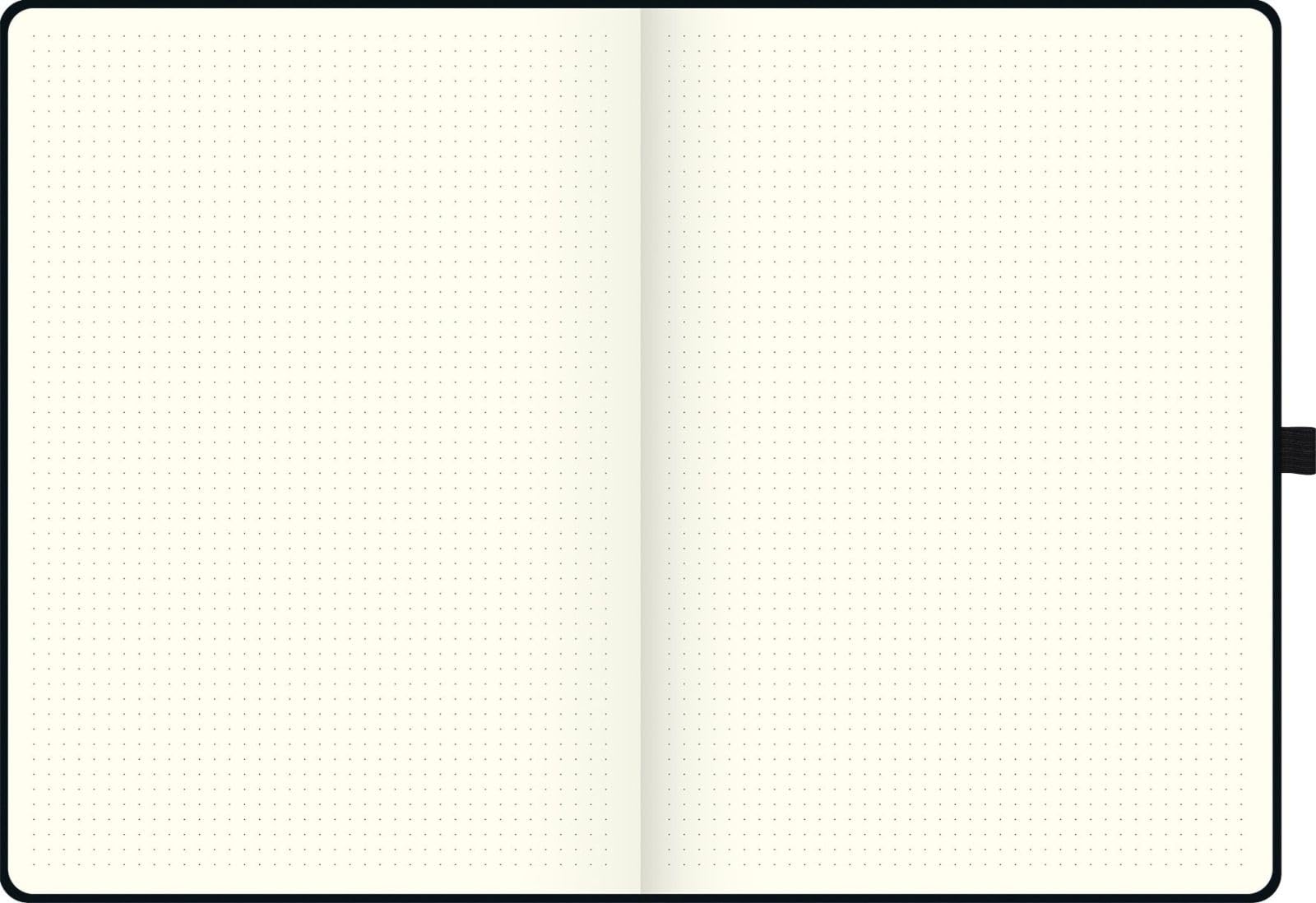 Brunnen 105528905 Notebook Kompagnon Classic Hard Cover 21 x 29.4 cm, Dotted, 192 Pages (One Piece), Black - Image 2