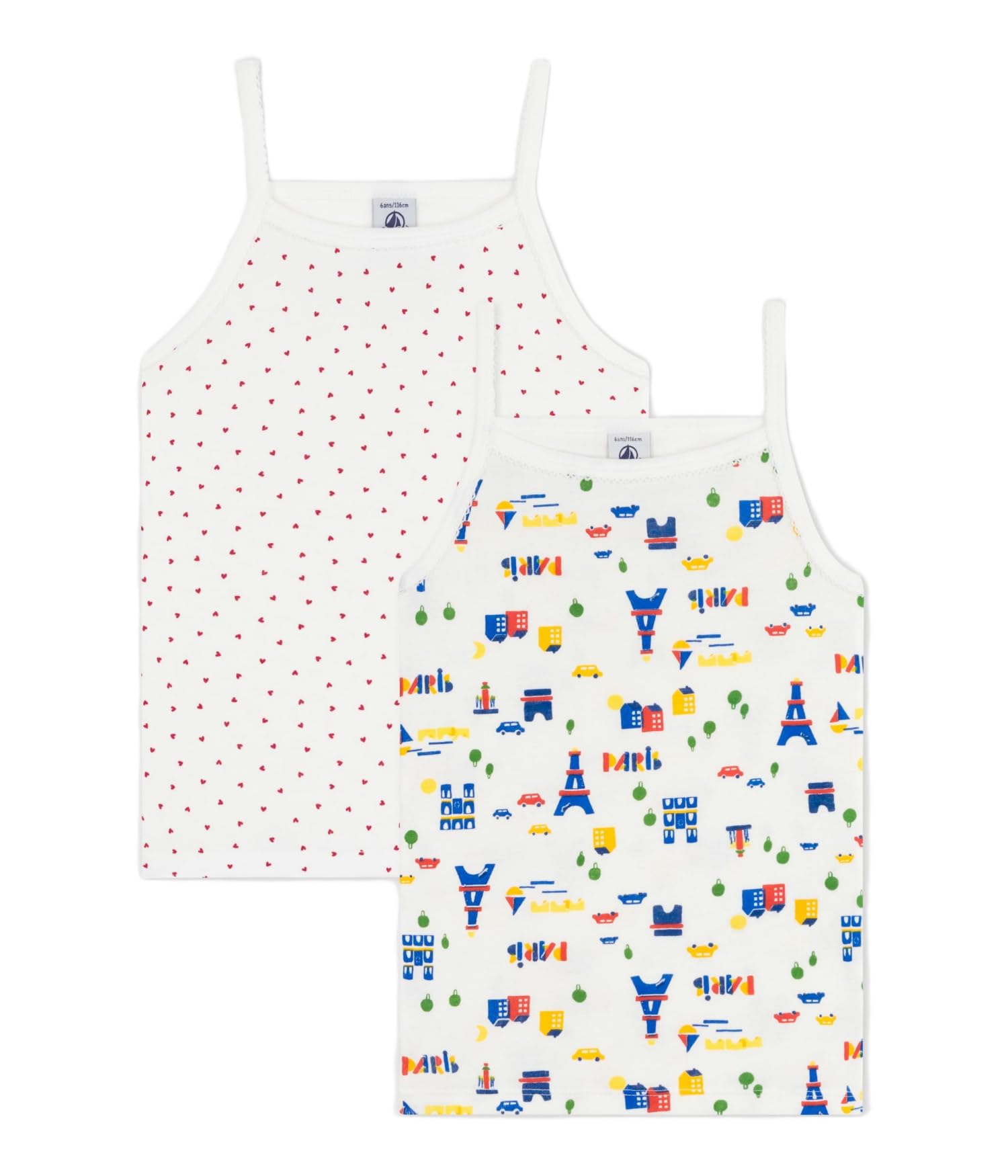 Petit Bateau 2 Cab Pari Biancheria Intima Giorno Bambine e Ragazze