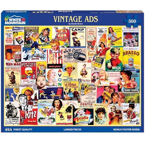 Puzzle Retro para Adultos 15+ Anos