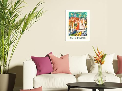 Miniatura 3 de Côte D'Azur - Menton France - Póster de viaje vintage por Roger Marcel Limouse c.1965 - Impresión artística maestra (sin marco) 13 x 19 pulgadas