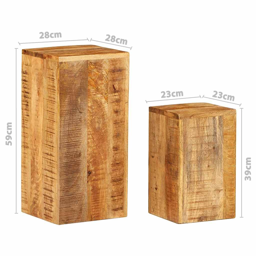 Supports pour Plantes en Bois Massif de manguier 2 pcs, Supports de Jardin intérieur et extérieur pour Fleurs, vignes, rosiers, Pots de légumes et Plantes grimpantes Solides