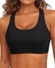 Holipick Womens Sports Bra Bikini Tops Racerback Swim Top Scoop Neck Bathing Suits Top Modest Padded Crop Tops Swimsuit Only