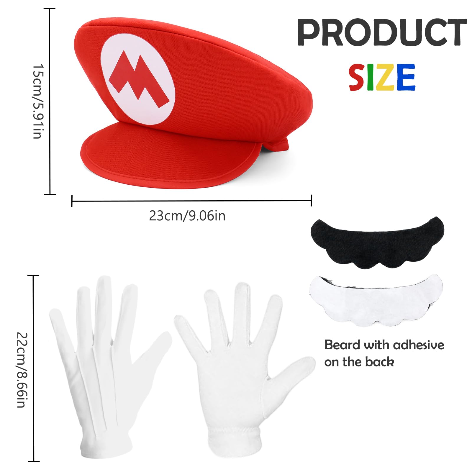CERCTLA Super Workman Costumes, Cosplay Costume Accessories Kits with Cap Beard Gloves - Image 2